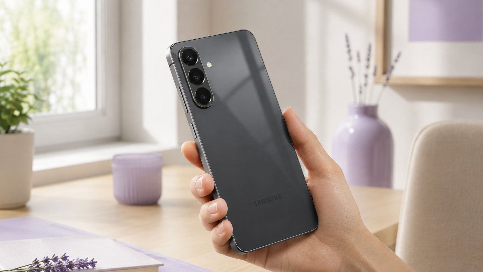Samsung Galaxy A56 5G com acabamento premium