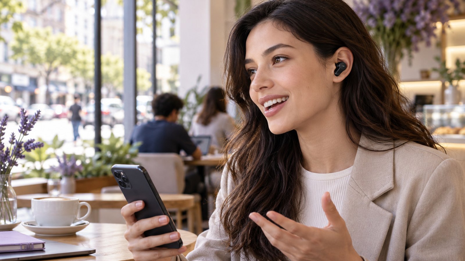 Pessoa utilizando Redmi Buds 6 Lite durante atividades cotidianas