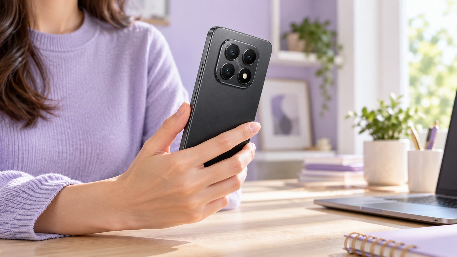 Detalhe do conjunto de câmeras traseiras do Redmi Note 15 4G