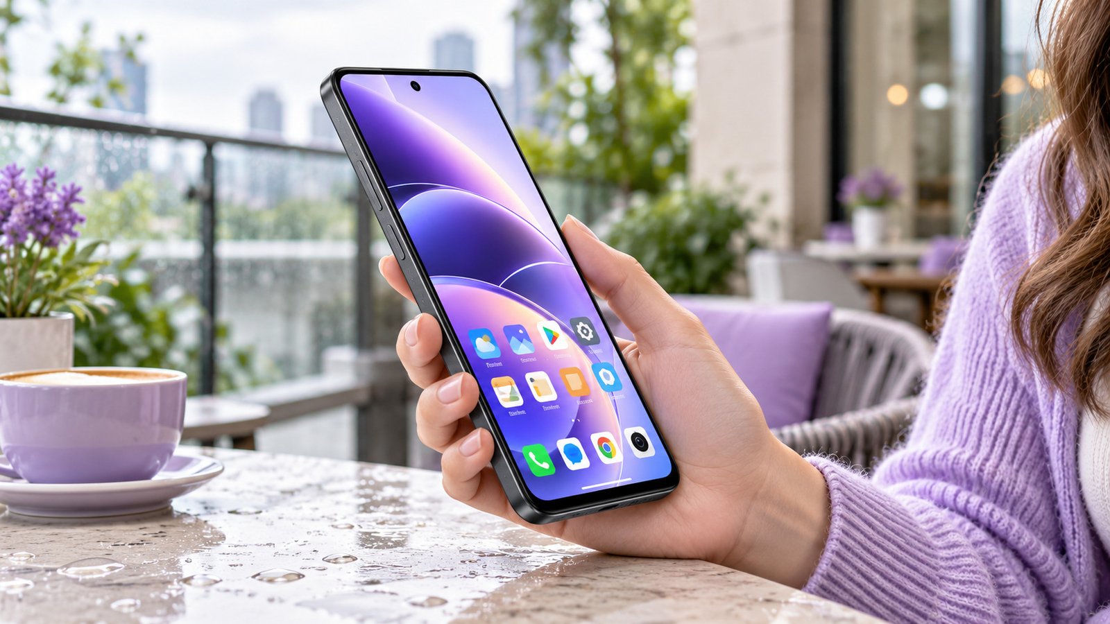 Redmi Note 15 4G exibindo conteúdo em sua tela AMOLED de 6,77 polegadas